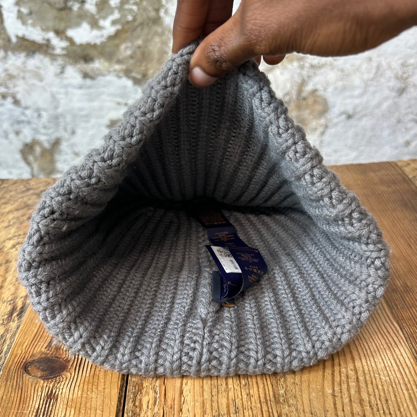 Louis Vuitton Only Grey Wool Beanie W/ Box