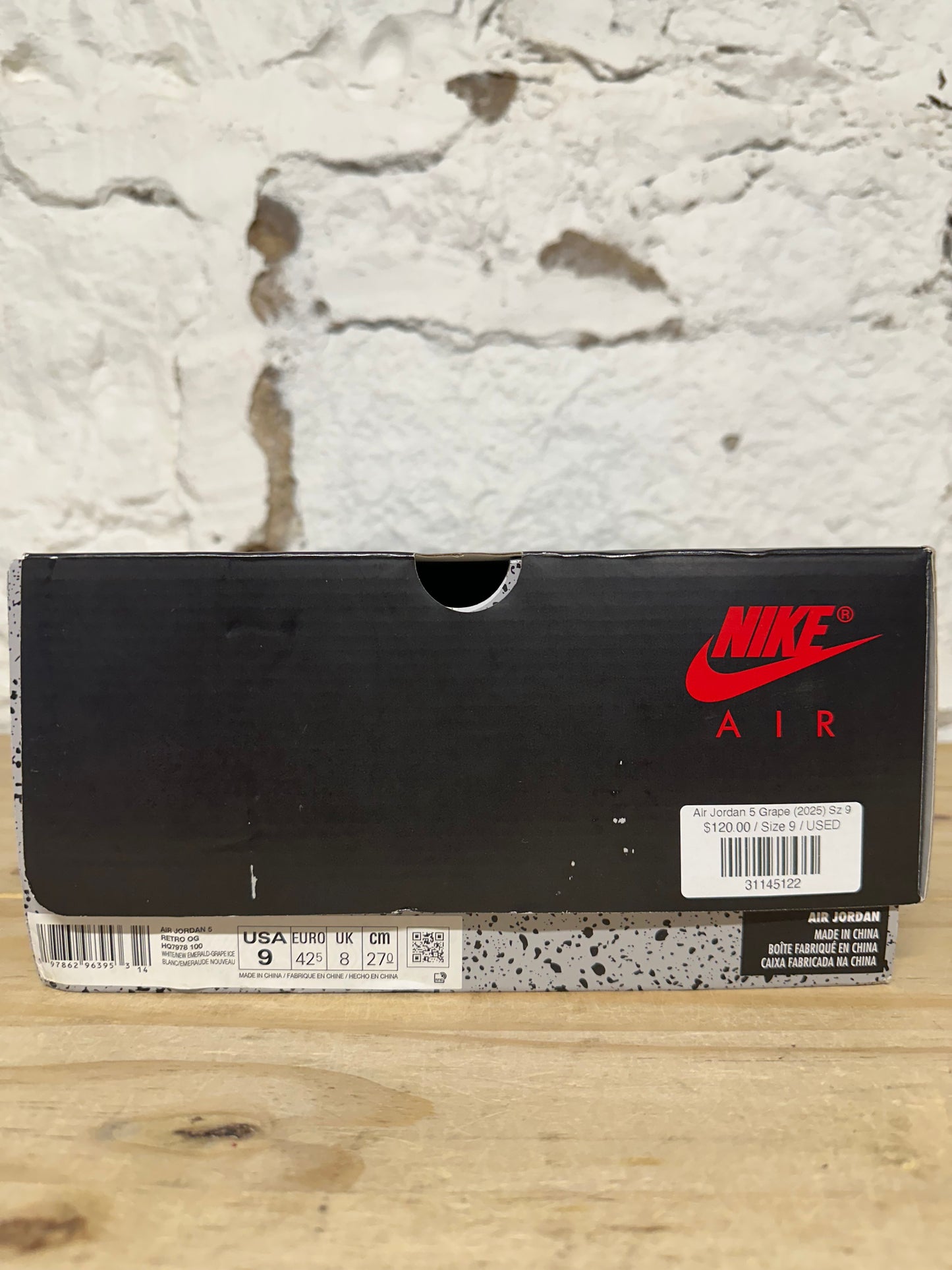 Air Jordan 5 Grape (2025) Sz 9