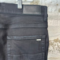 Amiri MX1 Brown Suede Black Denim Jeans Sz 33