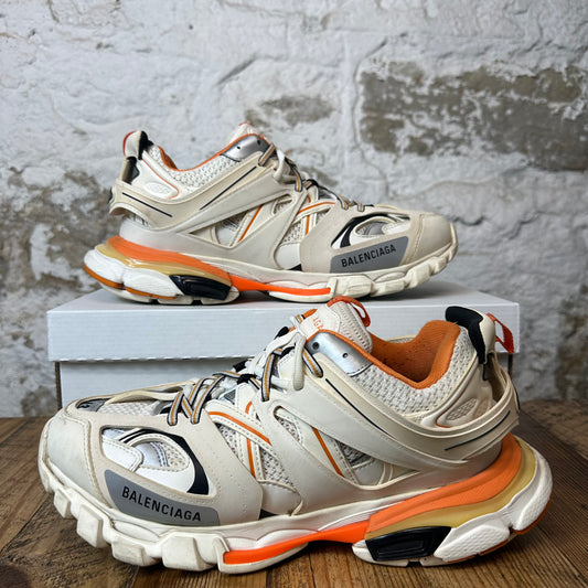 Balenciaga Track Runner White Cream Orange Sneaker Sz 10 (43)
