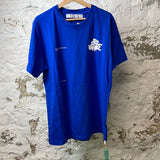 Off White Collection T-shirt Blue Sz L