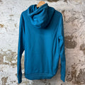 Louis Vuitton Pin Logo Embroidered Hoodie Blue Sz XL