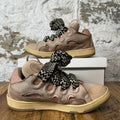 Lanvin Curb Black White Lace Pink Sneaker Sz 11 (44) No Box