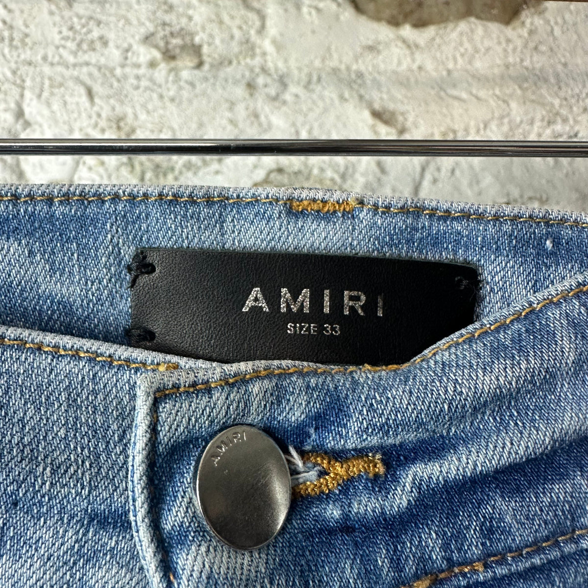 Amiri Plain Light Blue Denim Jeans Sz 33