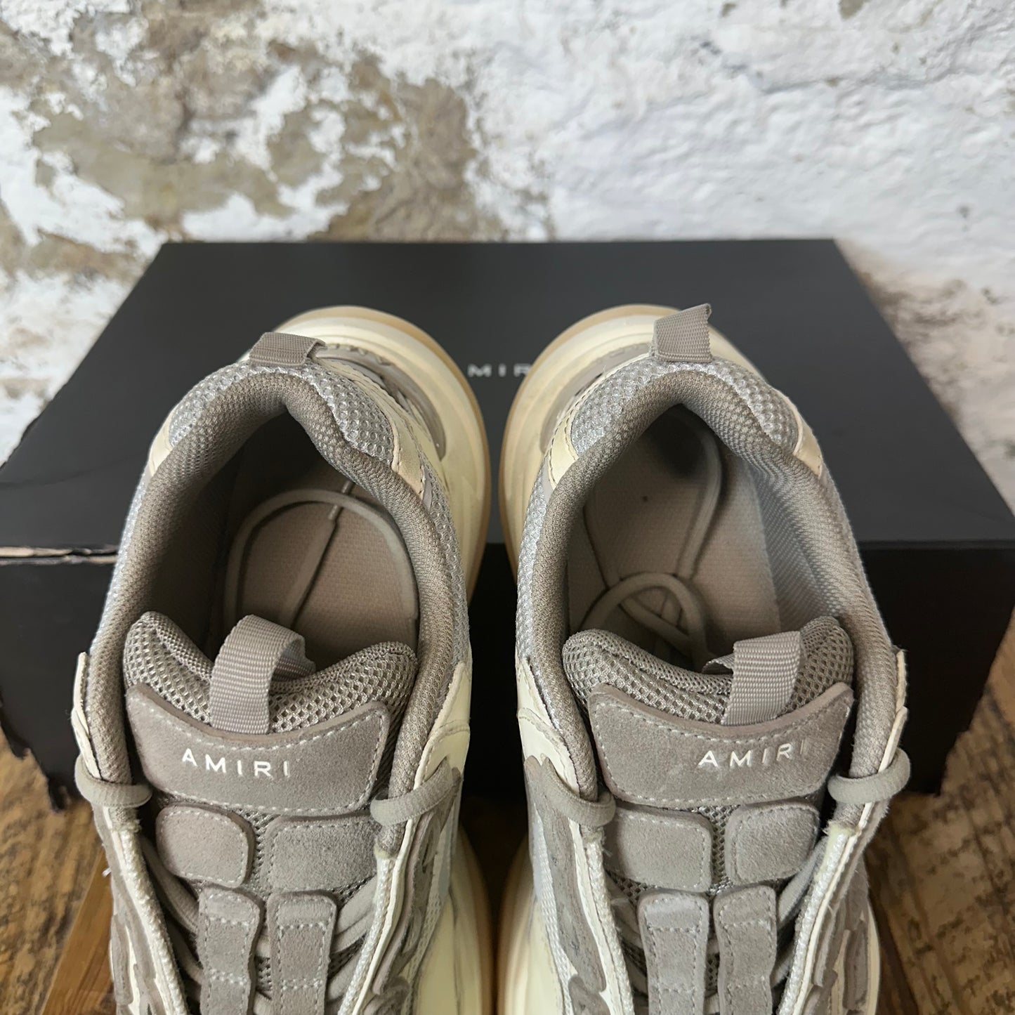 Amiri Grey Cream Bone Runner Sneaker Sz 10 (43)