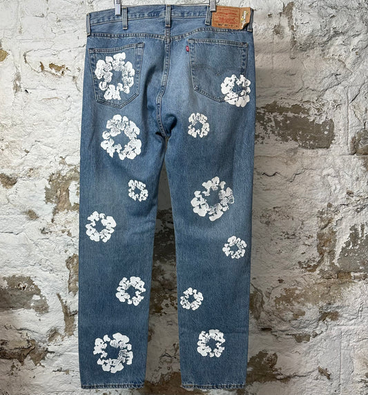 Denim Tears White CW Blue Denim Jeans Sz 38