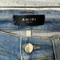 Amiri MX1 Sky Blue Cream Blue Denim Jeans Sz 28