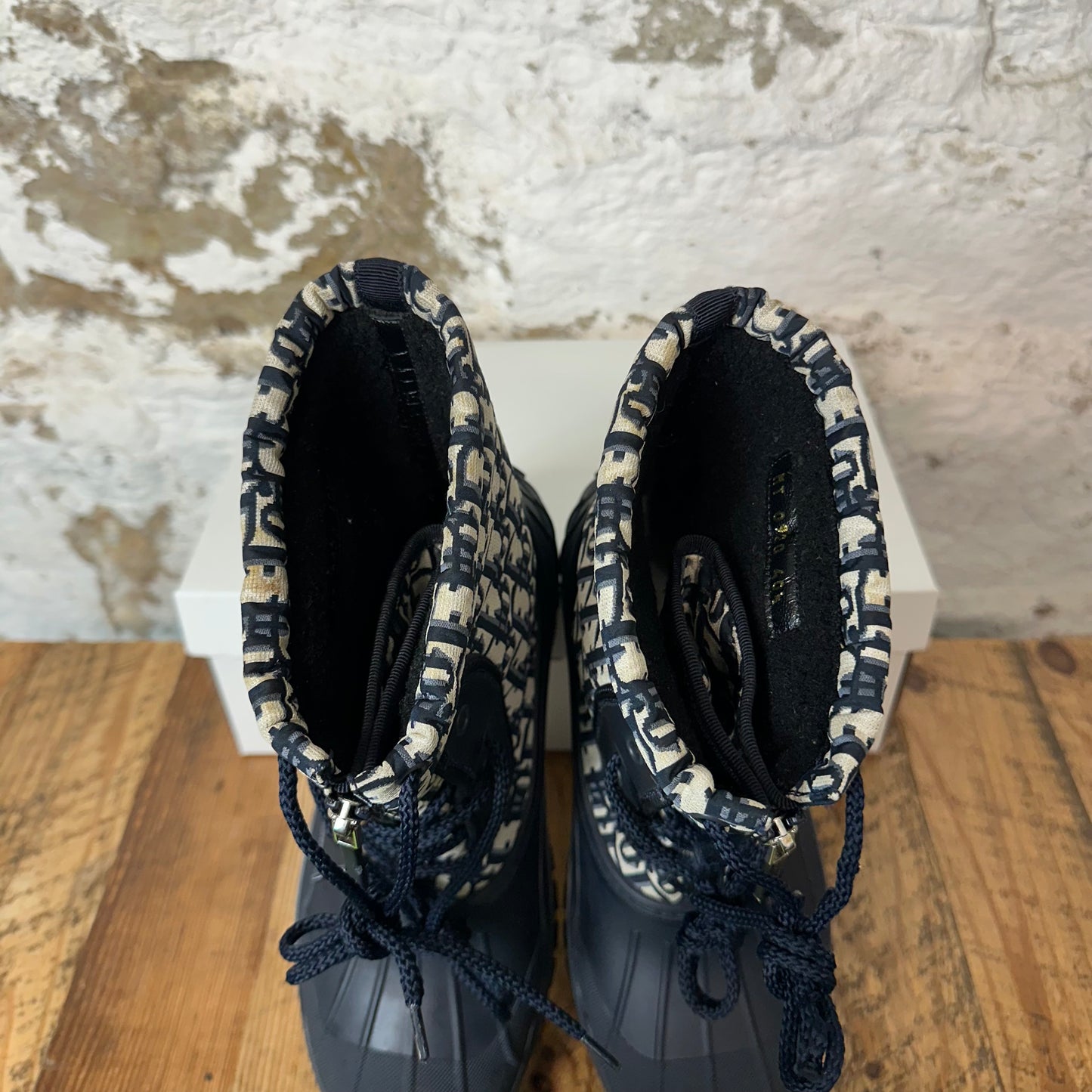 Dior Oblique Jacquard Nylon Combat Boot Sz 7.5 (40.5) No Box