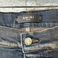 Amiri MX1 Plaid Dirty Blue Denim Jeans Sz 38