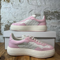 Louis Vuitton Groovy Platform White Pink Monogram Sneaker Sz 6 (38.5)