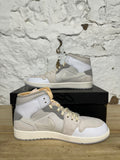 Air Jordan 1 Mid Craft Inside Out White Grey Sz 11