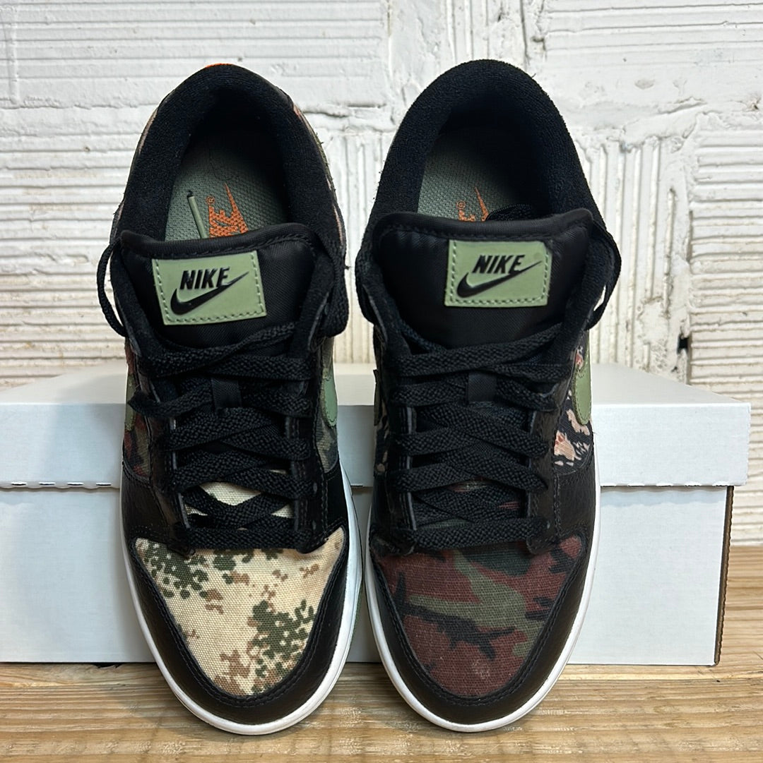 Nike Dunk Low Black MultiCamo Sz 6