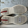 Prada Americas Cup Maroon Patent White Sneaker Sz 9.5