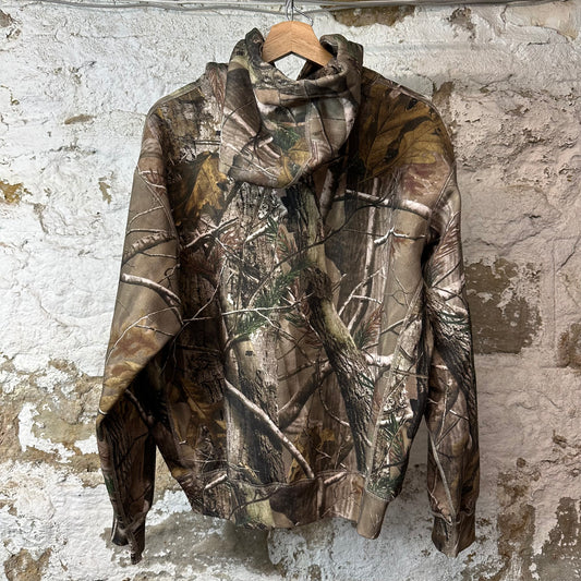 Supreme Red Box Logo Realtree Camo Hoodie Sz S