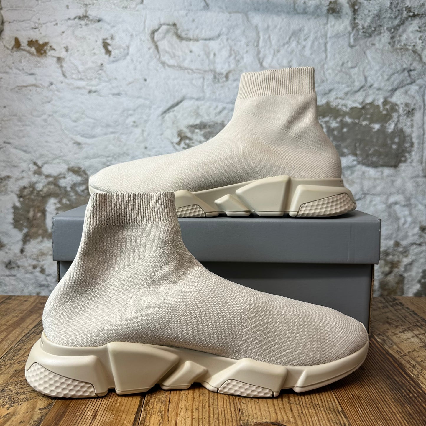 Balenciaga Sock Runner Light Beige Graffiti Sneaker DS