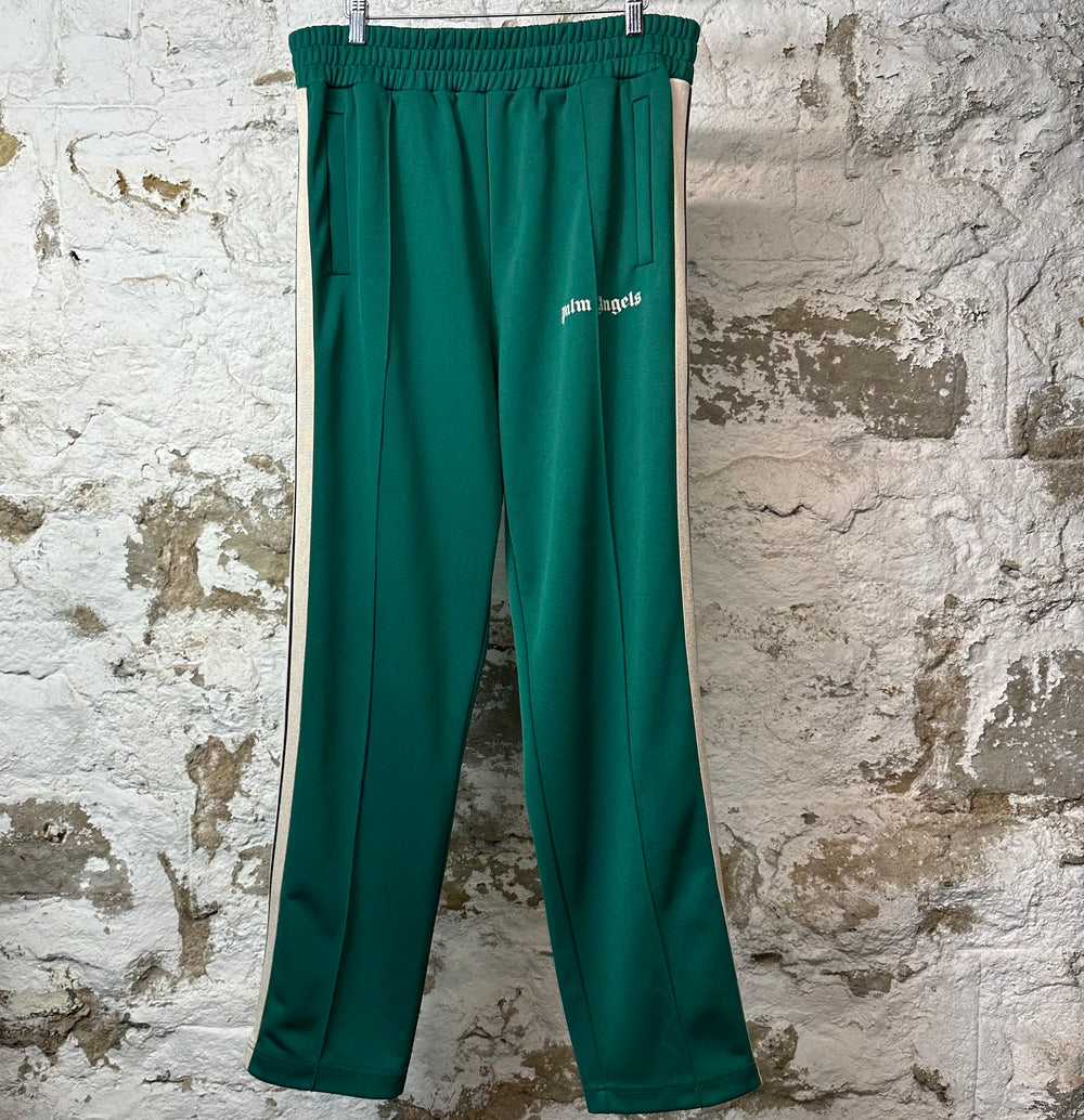 Palm Angels Green Cream Track Pants Sz XXL