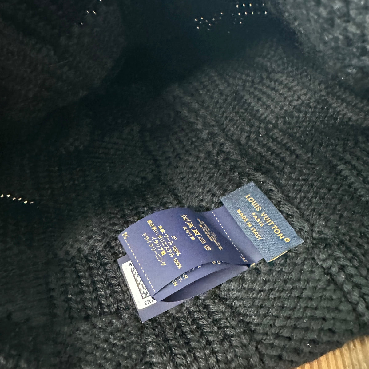 Louis Vuitton Marque Black Knit Beanie W/ Box