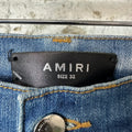 Amiri MX1 Sky Blue Cream Blue Denim Jeans Sz 32