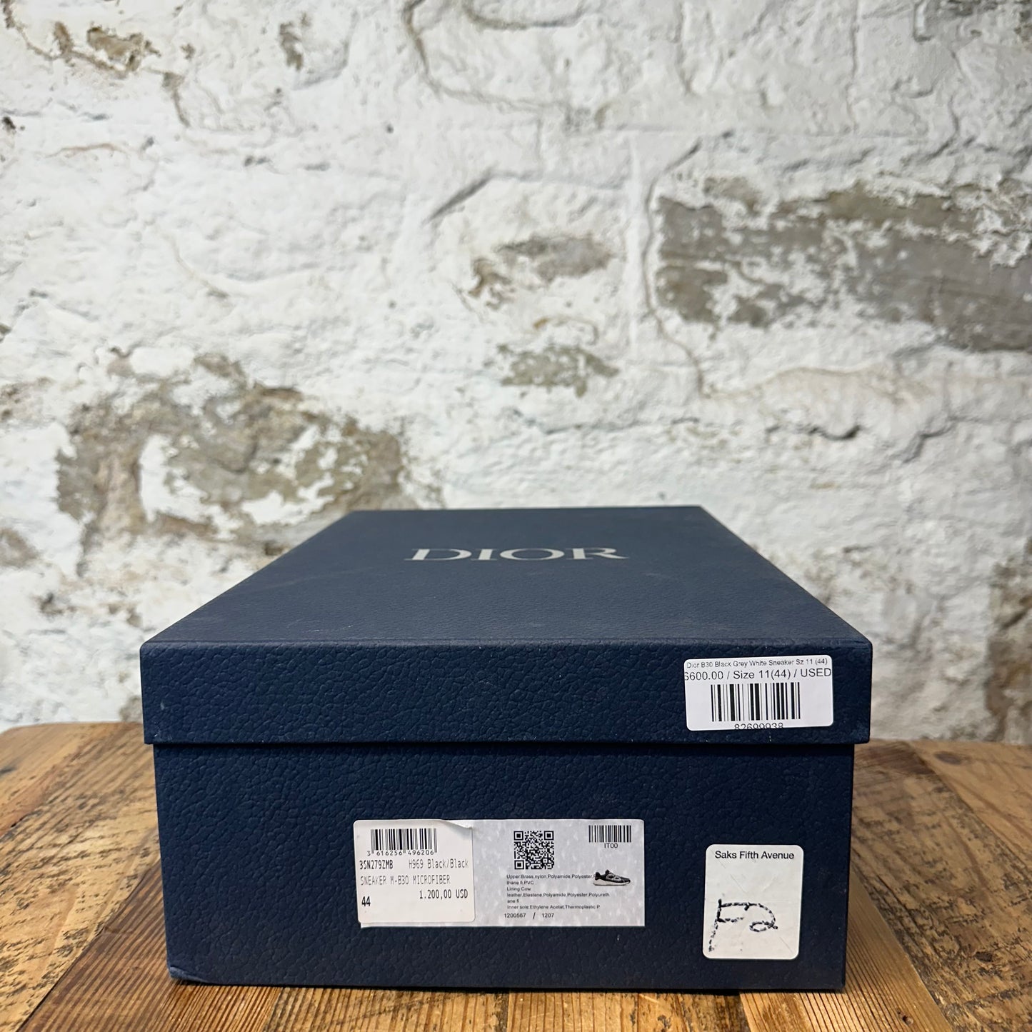 Dior B30 Black Grey White Sneaker Sz 11 (44)