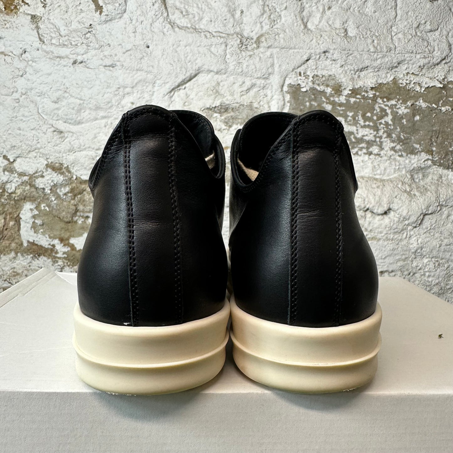 Rick Owens Black Leather Milk Sneaker Sz 6.5 (39)