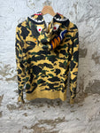 Bape Yellow Camo Zip Up Shark Hoodie Sz M