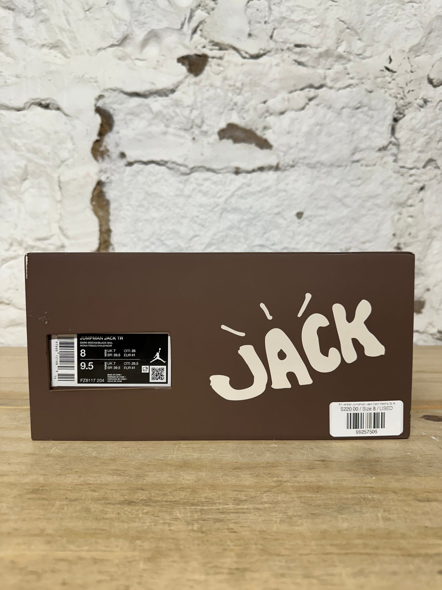 Air Jordan Jumpman Jack Dark Mocha Sz 8