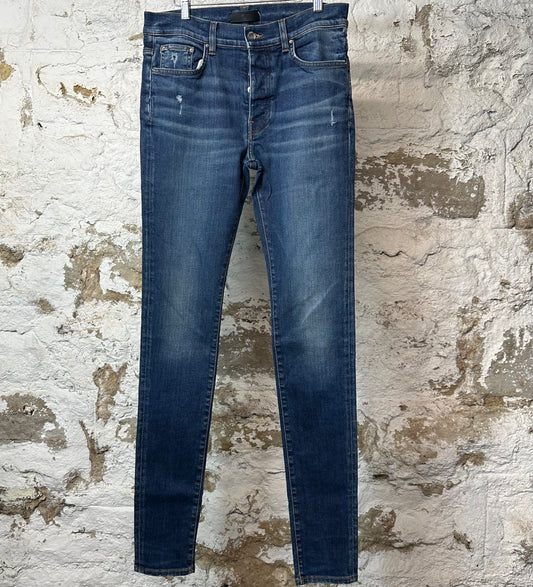 Amiri Plain Dark Blue Denim Jeans Sz 32