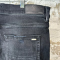 Amiri MX1 Cracked Blue Black Denim Jeans Sz 38