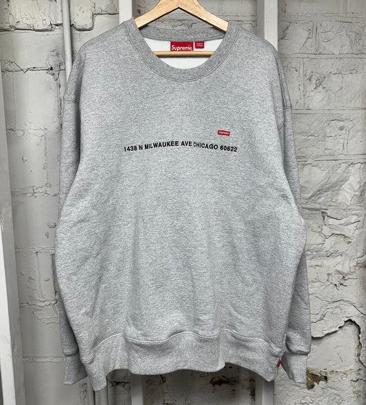 Supreme Chicago Grey Crewneck Sz XL