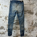 Amiri Plain Blue Honeycomb Denim Jeans Sz 31