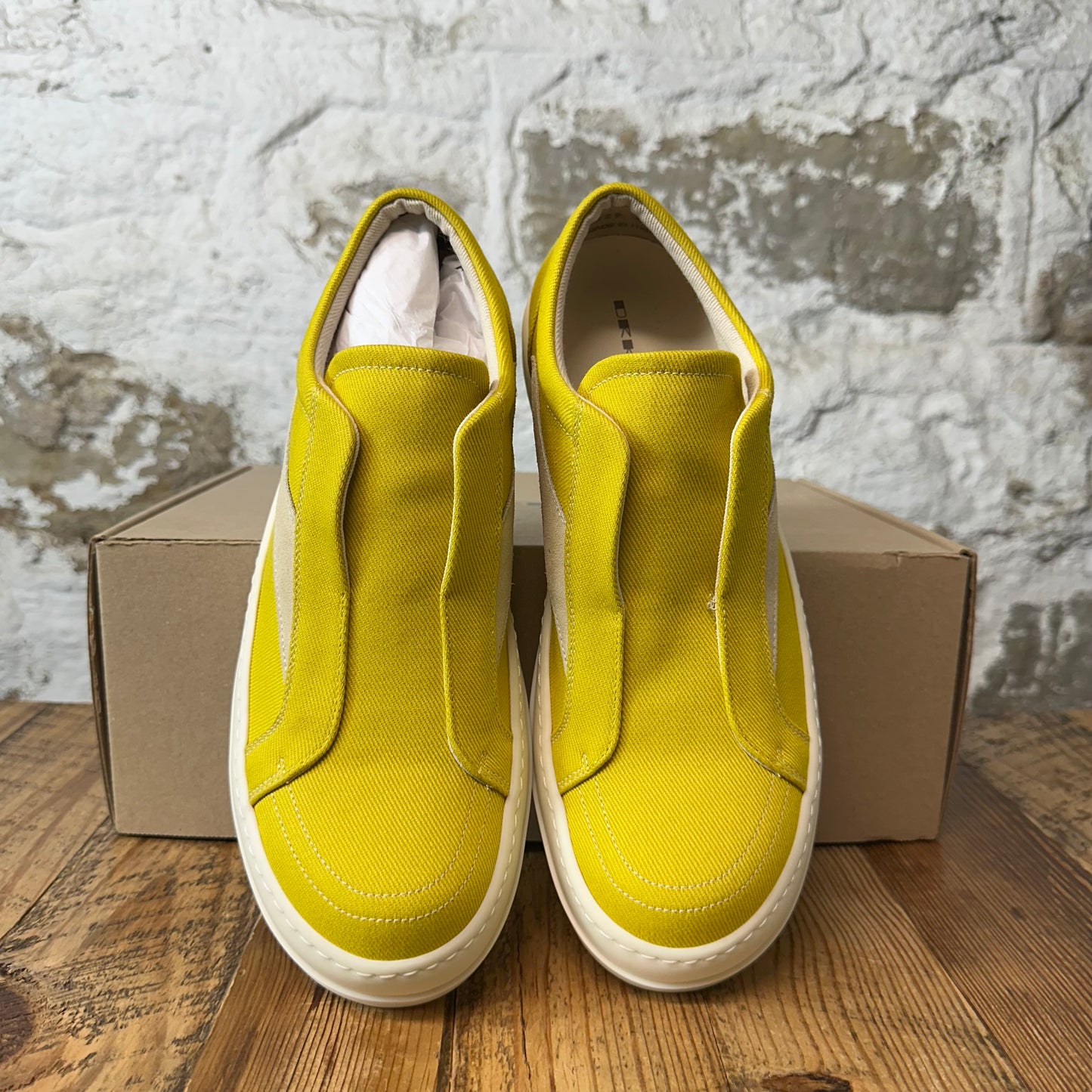 Rick Owens Vintage Laceless Lemon Milk Sneaker Sz 8.5 (41.5)