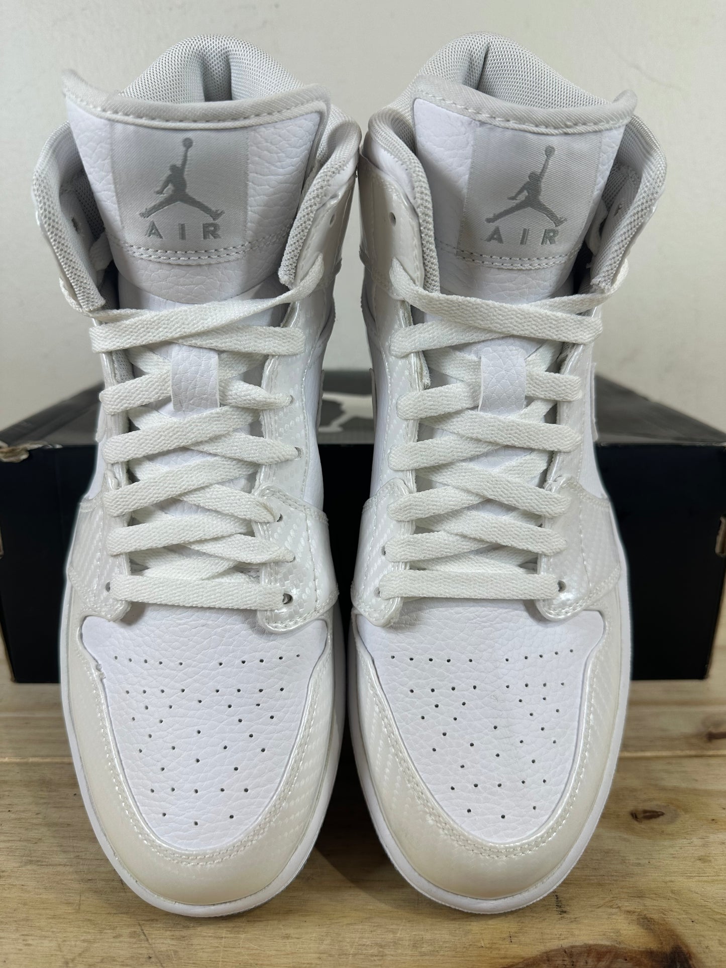 Air Jordan 1 Phat White Wolf Grey Sz 9