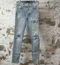 Amiri MX1 Tie Dye Washed Blue Denim Jeans Sz 31