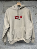 Supreme FW24 Box Logo Hoodie Stone Sz S DS