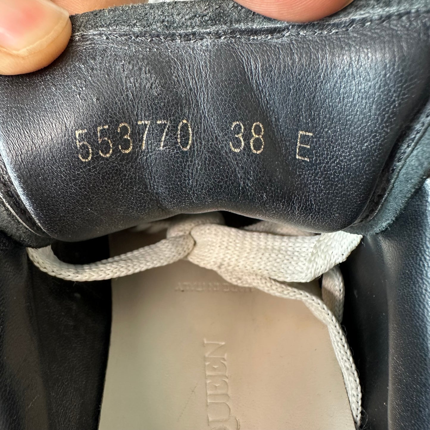 Alexander McQueen Black White Sole Sneaker Sz 6 (38)