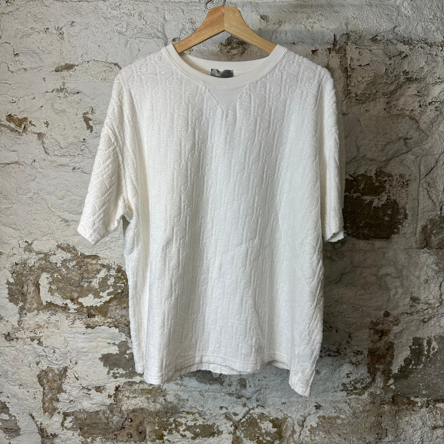 Dior Monogram Towel White T-Shirt Sz XL
