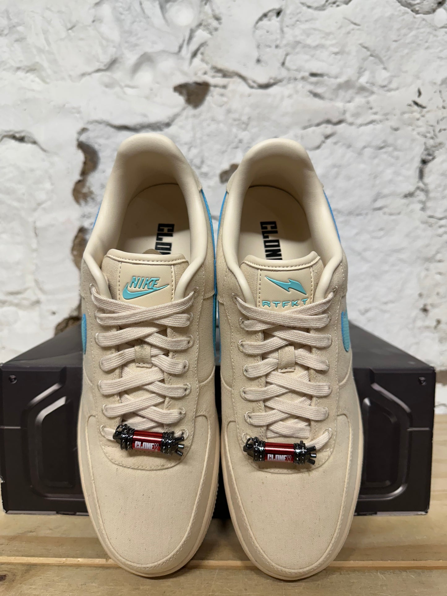 Nike Air Force 1 Low RTFKT Clone x Human White Sz 9 DS