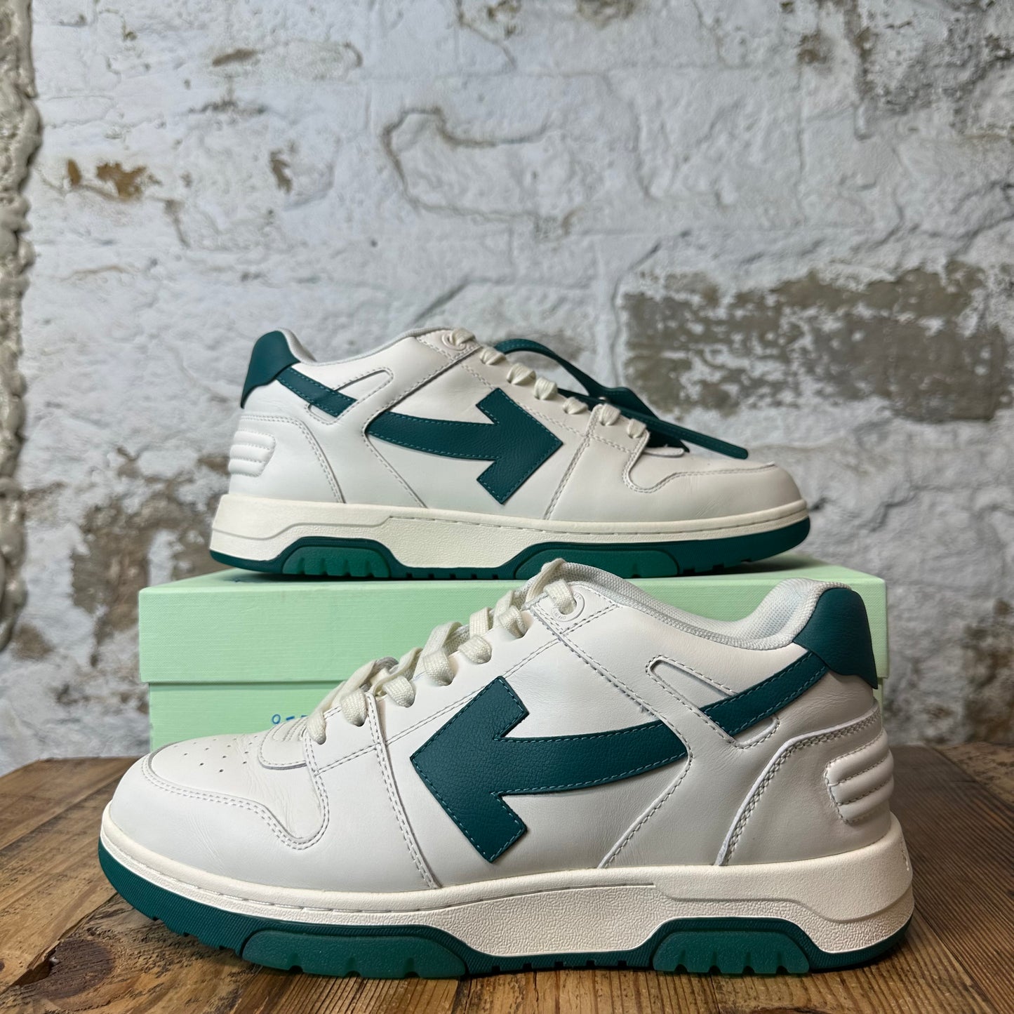 Off-White Out Of Office Forest Green White Sneaker Sz 12 (45)