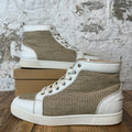 Christian Louboutin High Beige Knit White Sneaker Sz 11 (44)