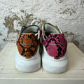 Alexander Mcqueen Multicolor Croc White Sneaker Sz 8 (41)