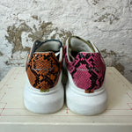 Alexander Mcqueen Multicolor Croc White Sneaker Sz 8 (41)