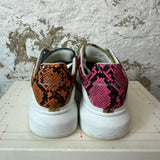 Alexander Mcqueen Multicolor Croc White Sneaker Sz 8 (41)