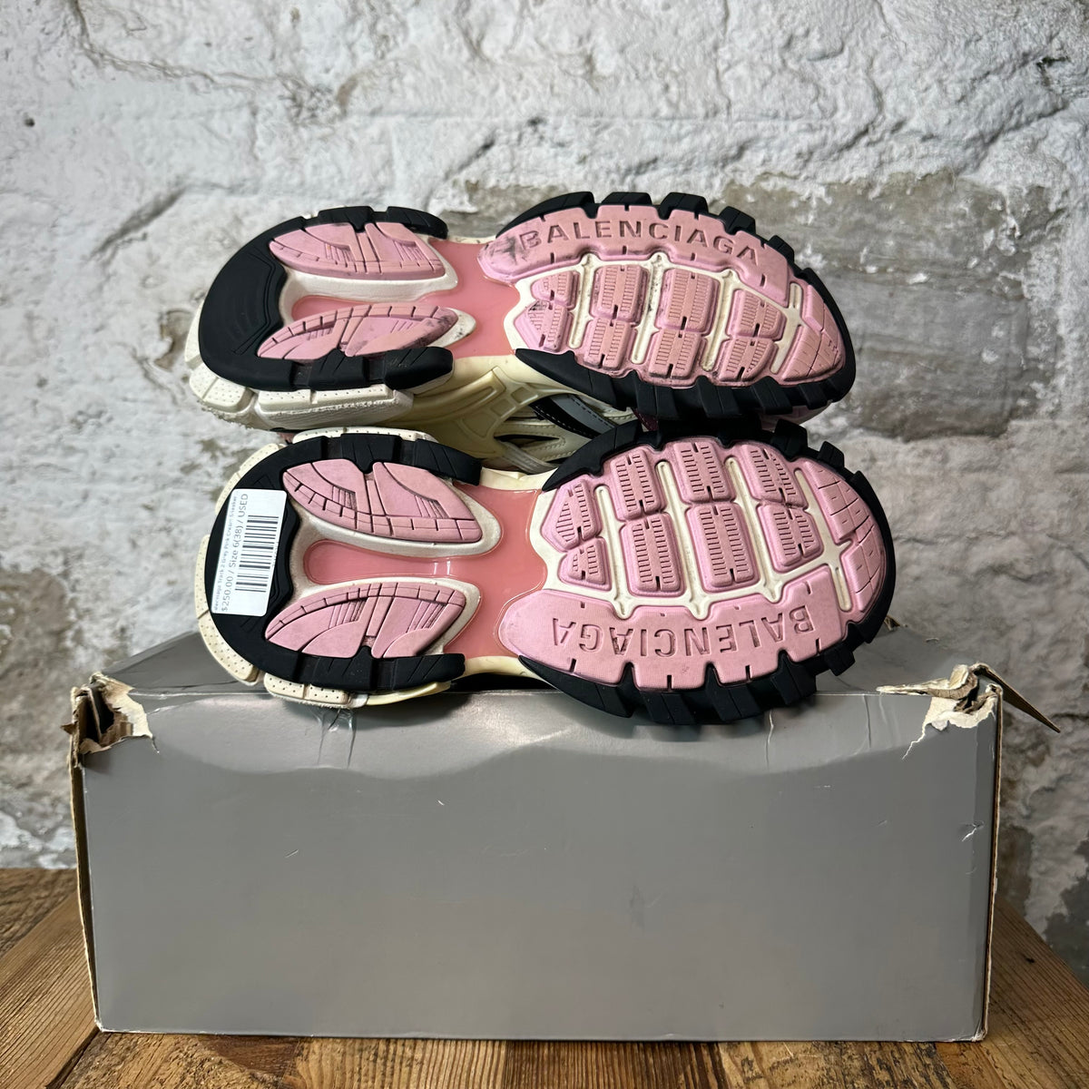 Balenciaga Track 2 Grey Pink Cream Sneaker Sz 6 (38)