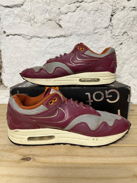 Nike Air Max 1 Patta Maroon Sz 9