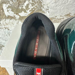 Prada Americas Cup Green Patent Black Sz 12 No Box