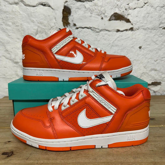 Nike SB Supreme Air Force 2 Low Orange Sz 10.5