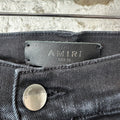 Amiri MX1 Black White Woven Black Denim Jeans Sz 36