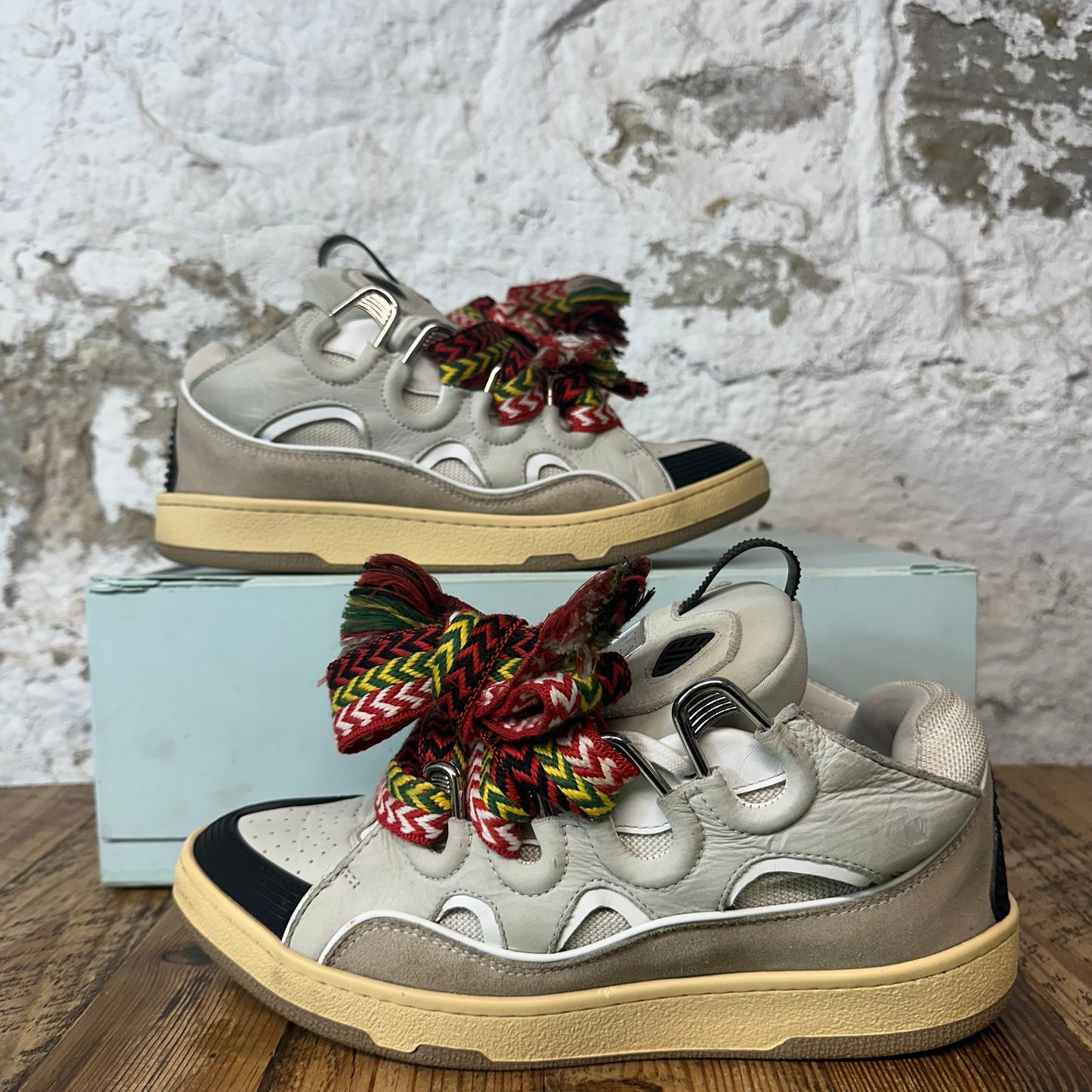 Lanvin Curb Multicolor Lace Grey Sneaker Sz 9 (42)