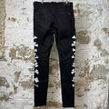 Amiri Silver Bones Black Denim Jeans Sz 36