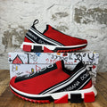 Dolce Gabbana Red White Black Sorrento Sneaker Sz 8 (41)